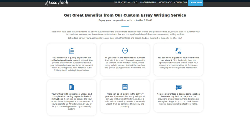 Essaylook.com. Your benefits